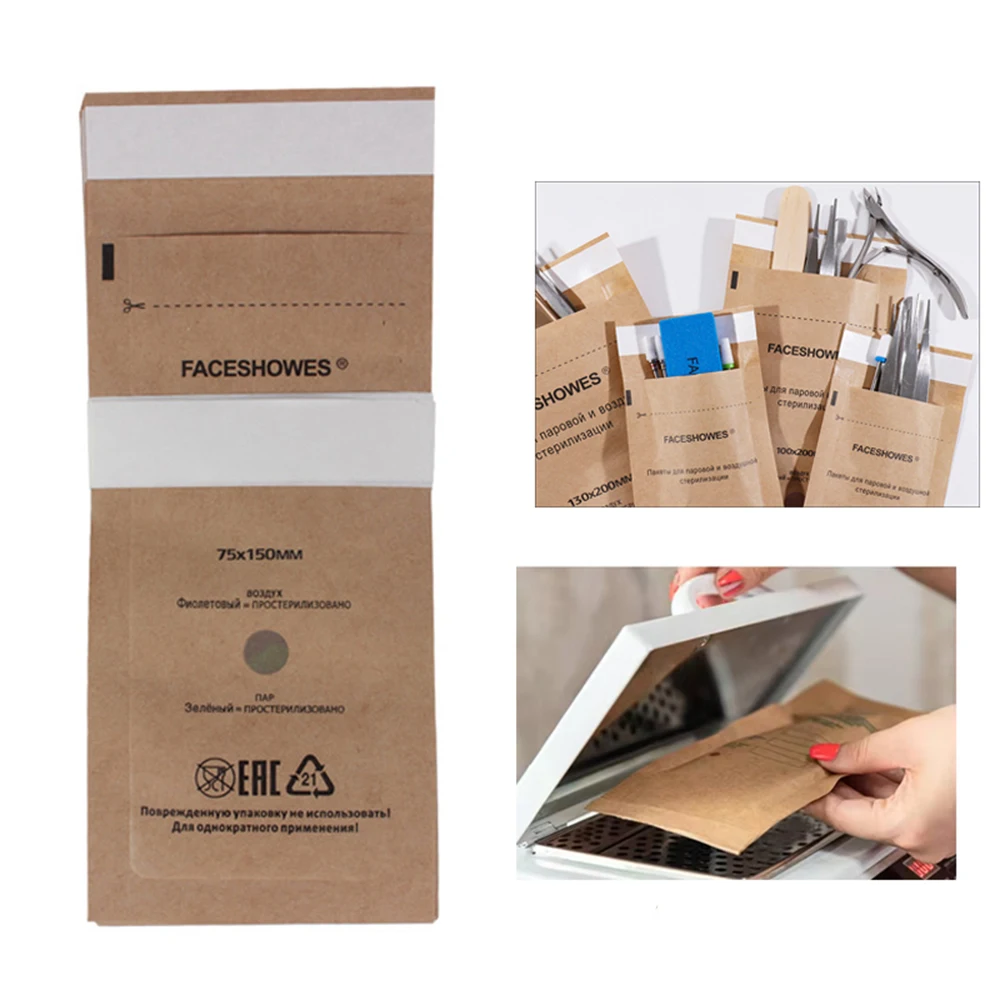 100/50/20 قطعة كرافت ورقة الذاتي ختم كيس مزموم أكياس مسمار تطهير حقيبة الأوتوكلاف طبيب الأسنان تنظيف حقيبة الوشم اكسسوارات #5