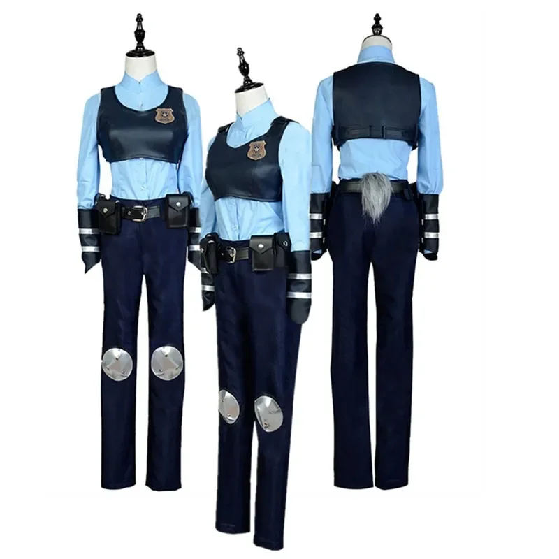 

FC6Adult Judy Cosplay Costume ZPD Officer Fantasy Women Police Uniform Shirt Pants Outfits Halloween Carnival Party Suit@FC8！