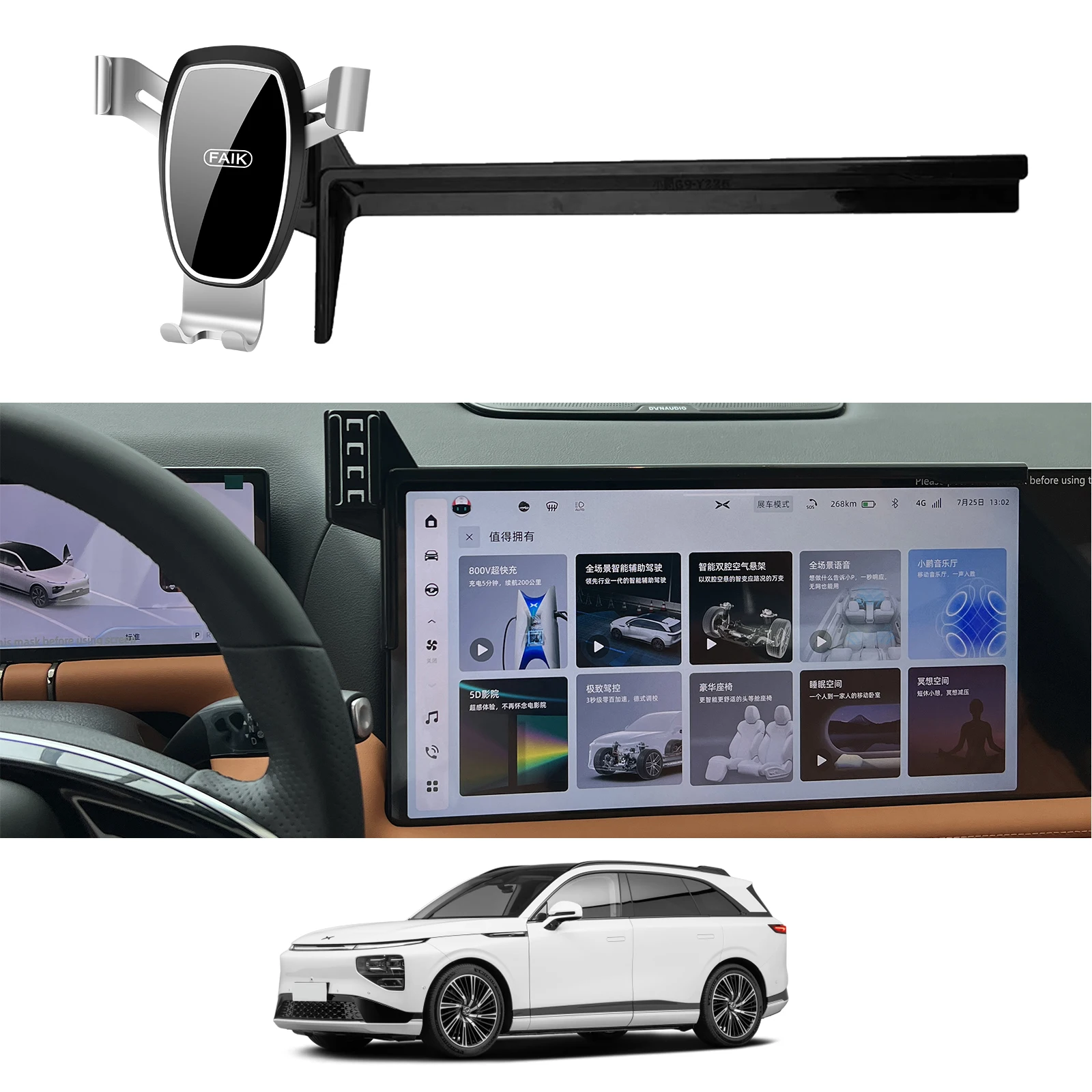

Car Phone Holder for Xpeng G9 XiaoPeng 2022 2023 2024 GPS Bracket Navigation Stand Auto Accessories