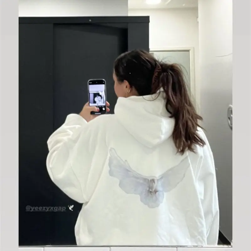 

High Quality Double Layer Pigeon Kanye High Street Retro Oversized Men's And Women's Hoodie