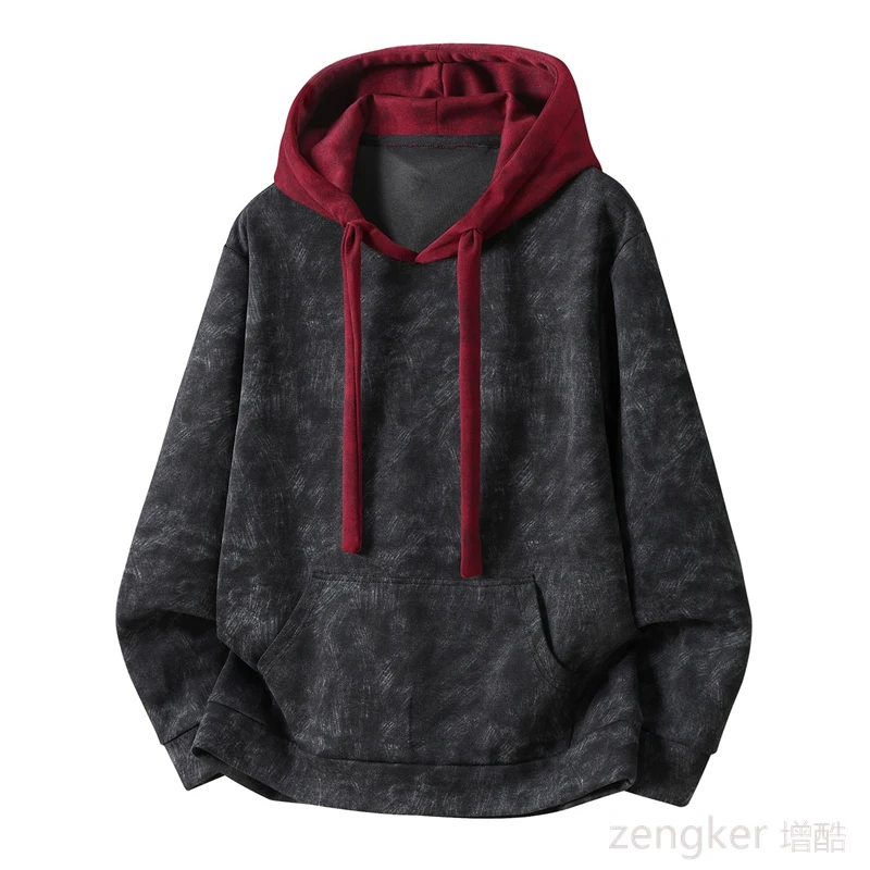 Plus Size Color Block Hoodie Men Women - Patchwork Streetwear, Loose Fit Versatile Spring Fall Casual Top 8XL 9XL 10XL