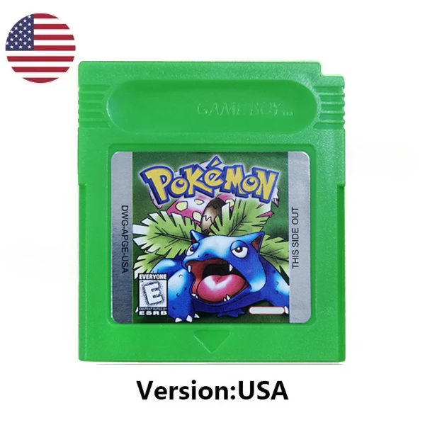 ▓HOT USA ESP FRA GBC Pokemon Cartridge Bundle Red/Blue/Crystal/Gold/Silver/Yellow/Green Multilingual Card Pokemon Game Card view 3