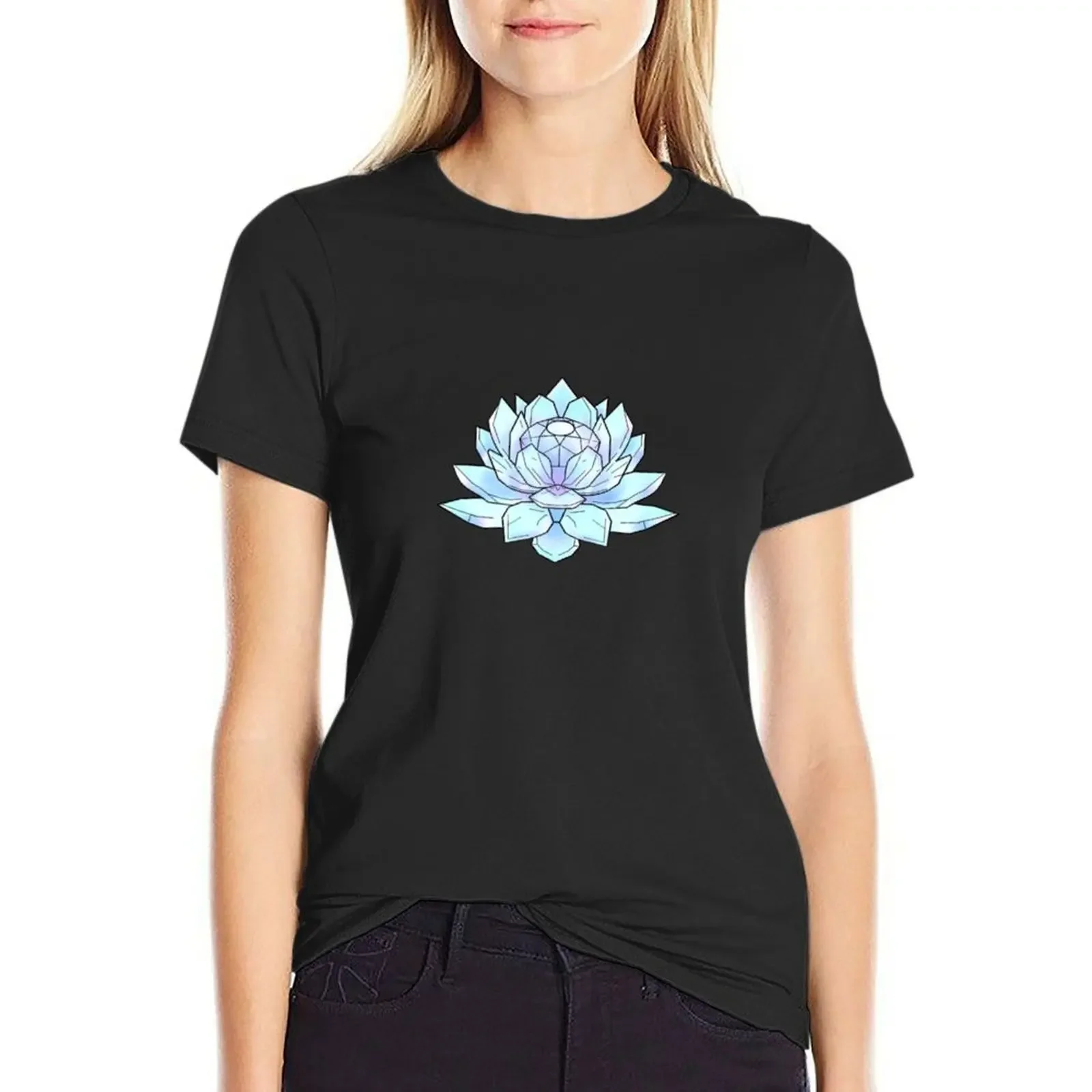 

The Silver Crystal T-Shirt kawaii clothes heavyweights oversized Women clothing