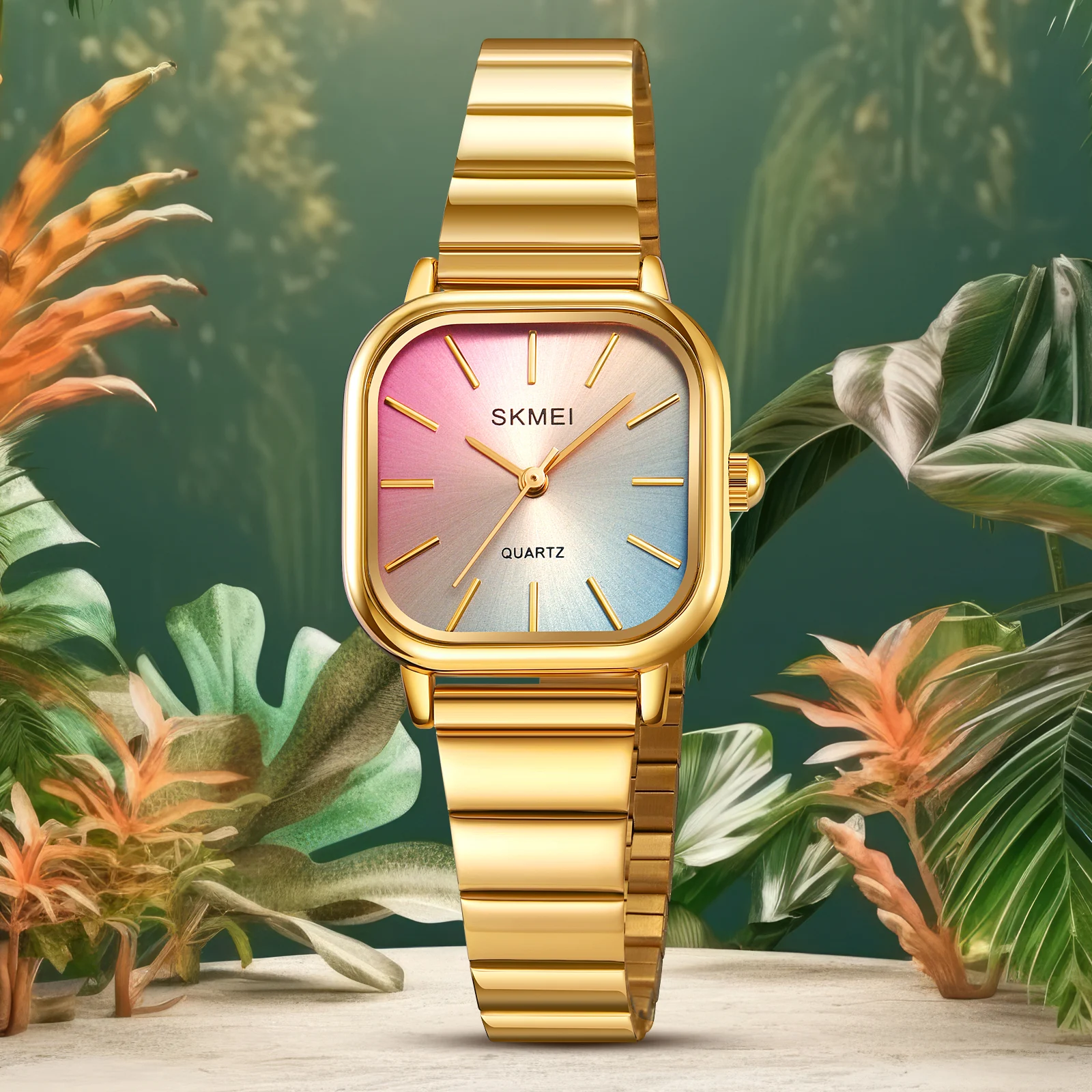 SKMEI 2190 Clock reloj mujer Luxury Stainless Steel Strap Quartz Wristwatch For Ladies Female Girl Women Watches Waterproof