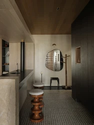 Dining Soom Small Round Stool Light Luxury Style Log Material Bar Counter Stool Creative Home Decor Retro Art Dining Stool