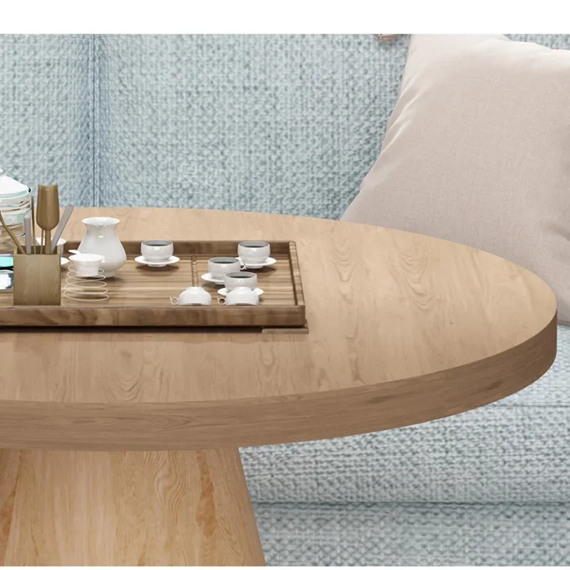 Скандинавский диван из массива дерева, приставной столик, современный гостиничный гостевой дом, круглый журнальный столик, послеобеденный чай, уютная мебель для дома Couchtisch FYST