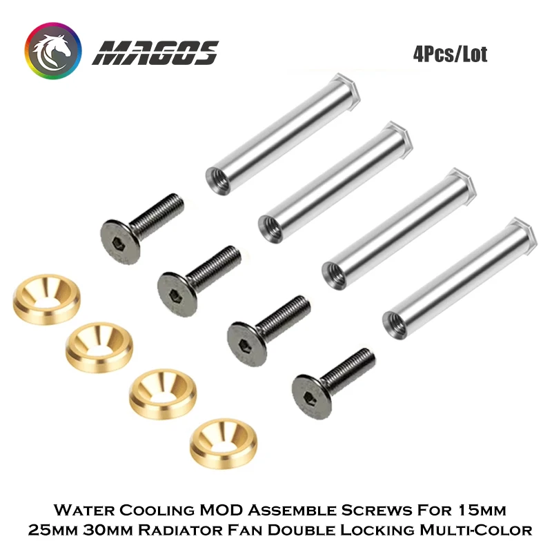 سطح المكتب قضية الكمبيوتر وزارة الدفاع مسامير ثابتة طويلة مزدوجة قفل ل 15/25/30 مللي متر سماكة مروحة التبريد Cooling بها بنفسك التبريد متعدد الألوان 4 قطعة/الوحدة #5