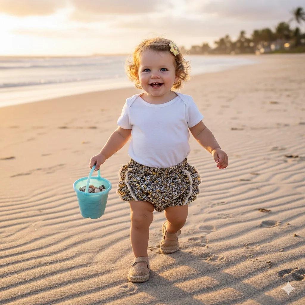 

SeasonSea Summer Shorts Pure Cotton for 0-2Y Baby Breathable Short Pants Kids Toddlers Elastic Cotton Pants for Newborn Girls