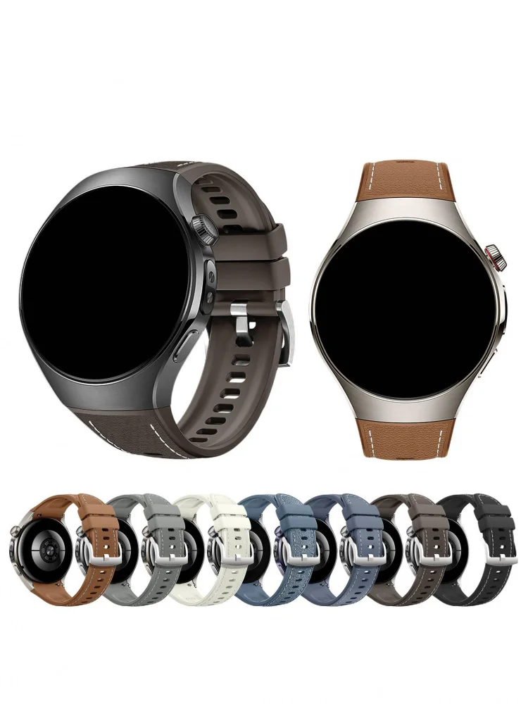 Silikonowy pasek z metalową klamrą do Huawei Watch 5 (46 mm), regulowany, stylowy, bezpieczny, wykonany z wysokiej jakości materiałów, akcesorium do smartwatcha. — zdjęcie produktu 7