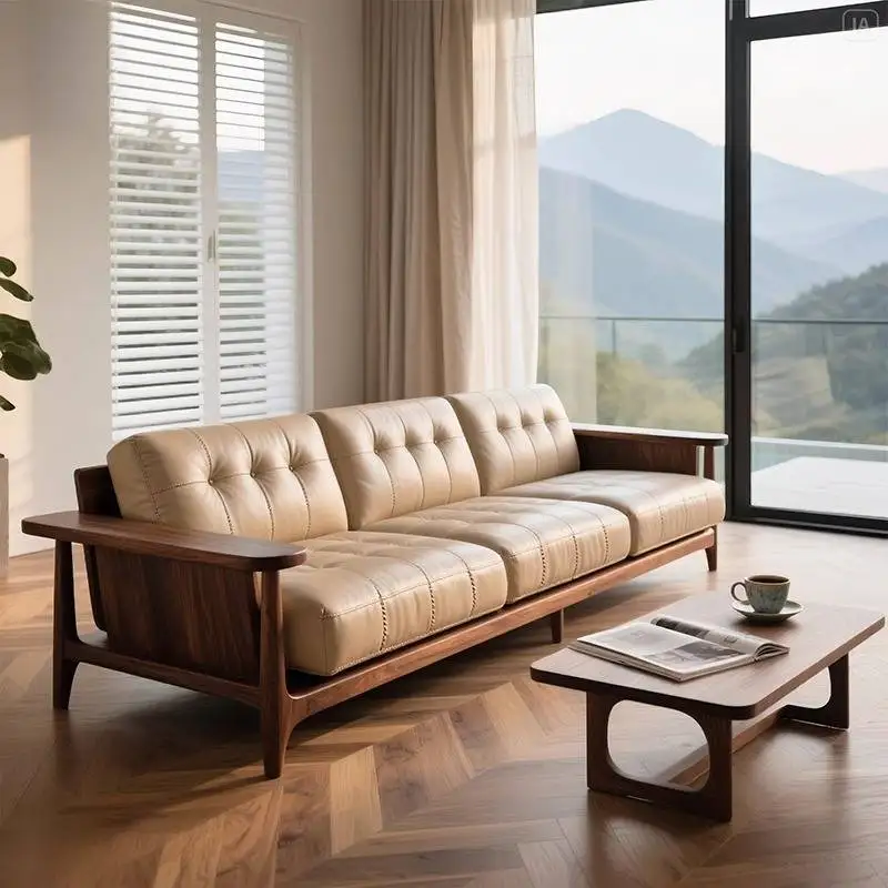 Tall Feet Living Room Sofas Wood Three Seater Individual Lounge Living Room Sofas Luxury House Banken Woonkamer Furniture Home