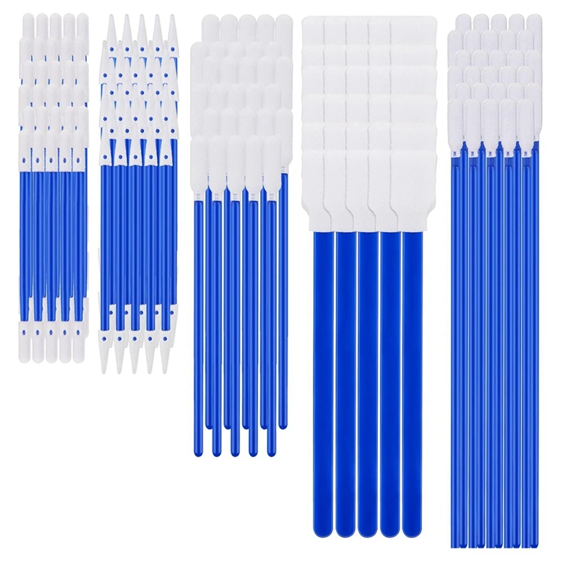 500 Pack Foam Tip Cleaning Swab Set Kit Cleanroom Sponge Stick 5 Types Multi Purpose Foam Swabs Lint Free Foam Tip Swab Set