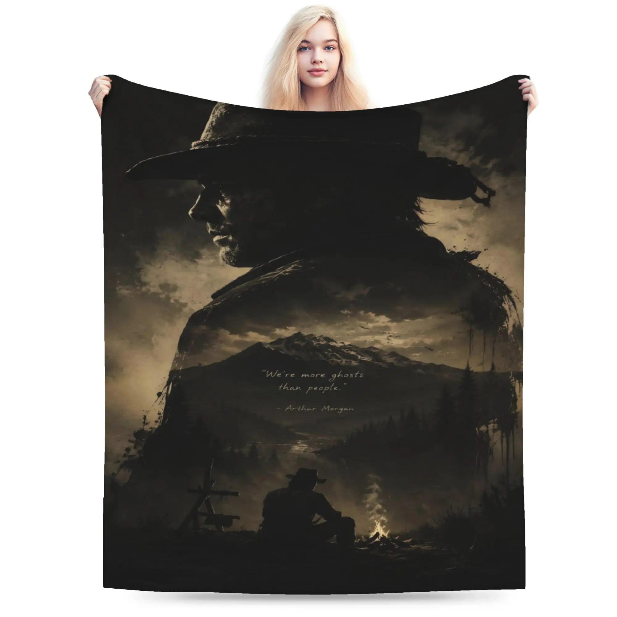 Arthurs Morgans Blanket Coral Fleece Plush  Relax Super Soft Throw Blanket for Bed Plush Thin Quilt