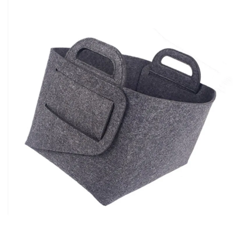 Foldable Felt Storage Basket Laundry Basket Desktop Sundries Underwear Toy Storage Box Cosmetic Box Stationery Container Basket