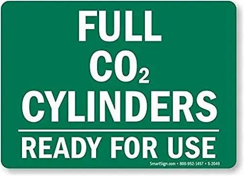 Garage Decor Sign Full CO2 Cylinders Ready for Use Safety Sign Caution Warning Sign Tin Metal Decor Sign 8x12