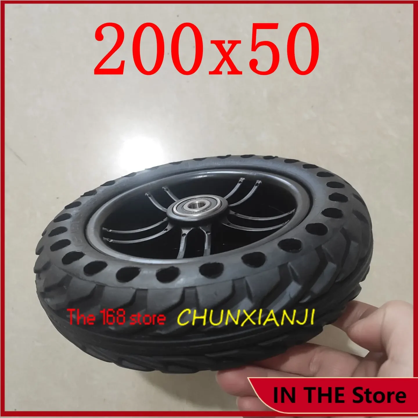 Good Quality 200x50 Solid Wheel Tyre Explosion-proof Electric Bike Scooter Tyres 200*50 Motorcycle  Tires Bee Hive Holes