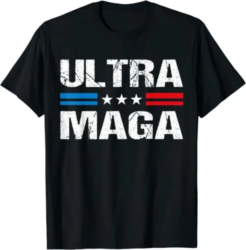 Ultra MAGA Shirt Funny Anti Biden American Flag Vintage Unisex T-Shirt