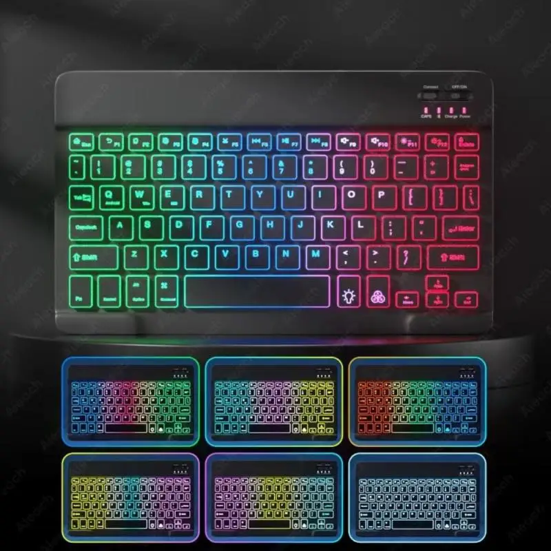 For Smartphone Tablet Laptop Backlit Keyboard Mouse Ultra-thin Wireless Keyboard Rgb Multi-device Compatibility Keyboard Mouse