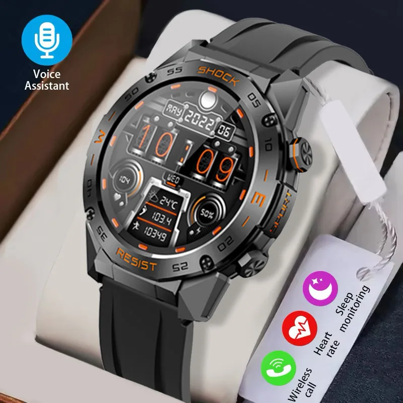 Maoyuan New Men's Smart Watch 1.46-inch 360 * 360 HD Screen 5.0 Bluetooth Connection 350mAh Battery Men's Smart New Watch