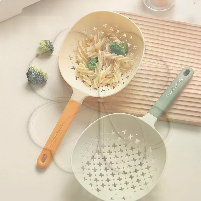 Plastic Slotted Colander Ladle Heat Resistant Non Slip Handle Perfect Gift for Cooking Lovers Pasta Veggie Draining