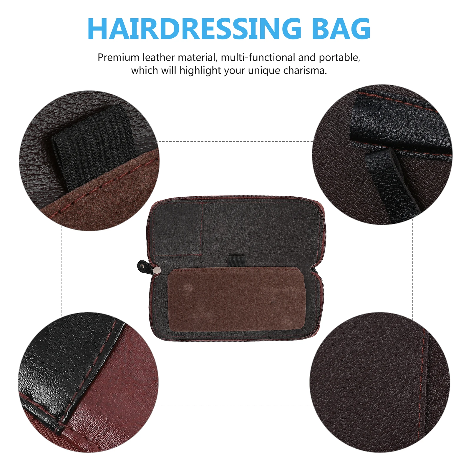 

2 Scissors Storage Case PU for Hairdresser Barber Toolkit Small Practical Layers Hairdressing ganizer Durable