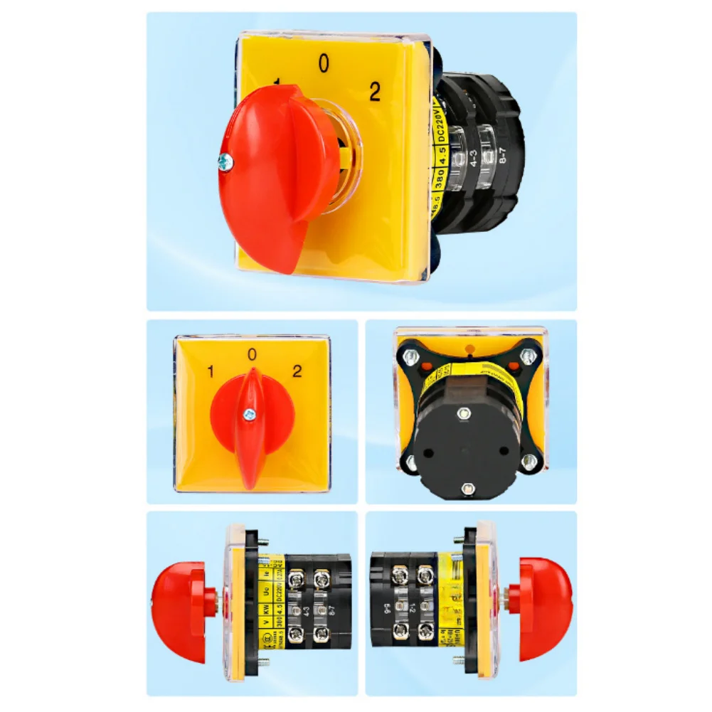 SZW25 Three Position Two Section Changeover Switch 500V 25A for Milling Machine Industrial Rotary Selector Switch