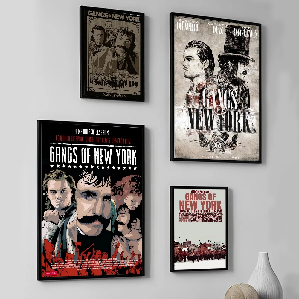 Classic Crime Movie Gangs Of New York Leonardo Poster Wall Art Home Decor Room Decor Digital Painting Living Room Restaurant Kit