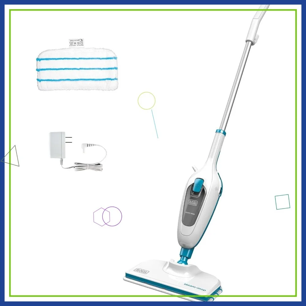 

Efficient Steam Mop for Quick Cleaning on Hardwood, Tile, and More with Swivel Head and Long Cord