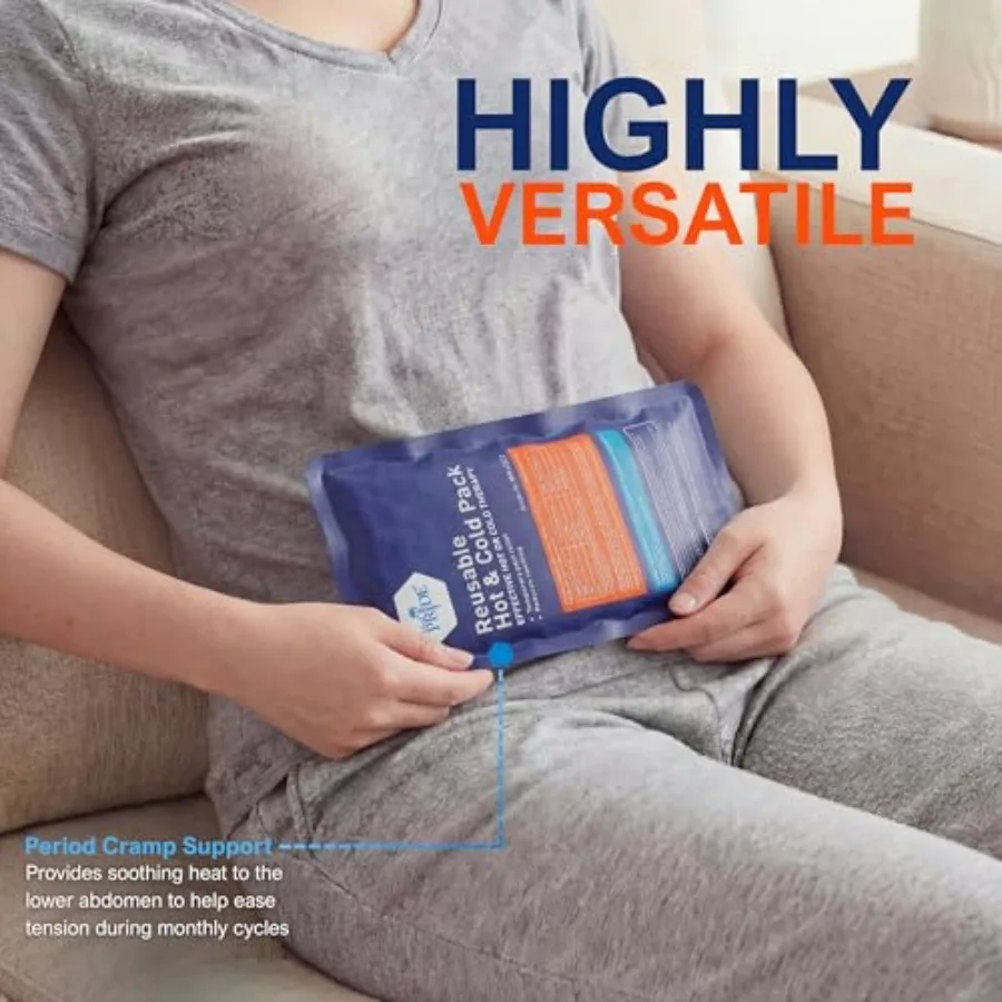 MED PRIDE Reusable Hot and Cold Gel Ice Packs for Injuries Microwavable and Freezer Safe Pain Relief Swelling Flexible Compress