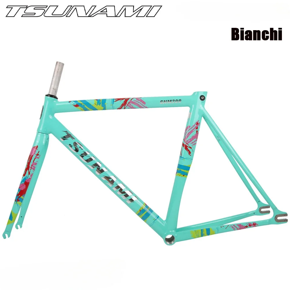 TSUNAMI SNM300 Bike Frame Fixed Gear Frameset Aluminum Alloy Bicycle Frame Fixie Cycling Parts 52cm 55cm