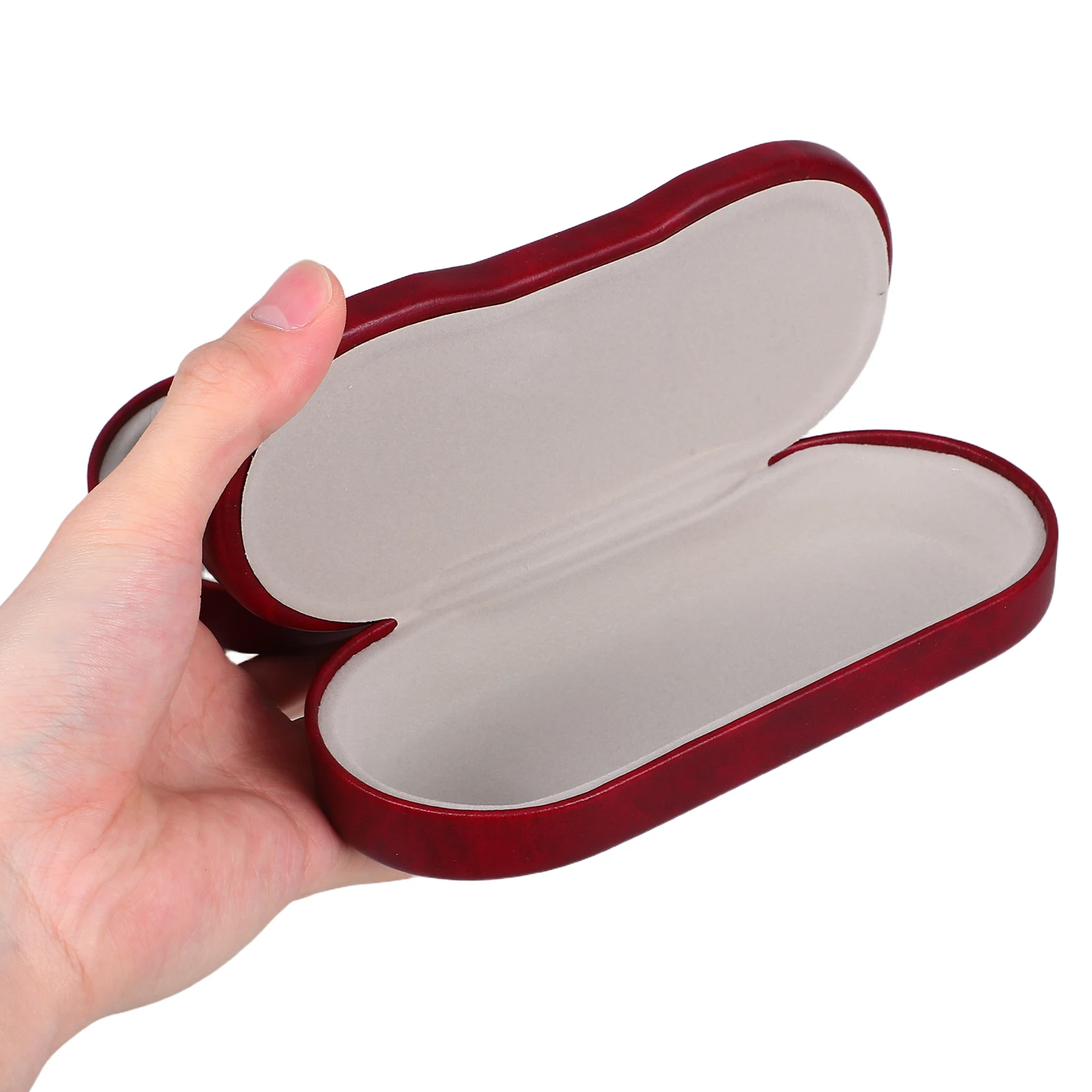 

Double Layer Black Metal Dual Sunglasses Case Eyeglass Holder Portable Travel Case for Spectacles Pu Storage