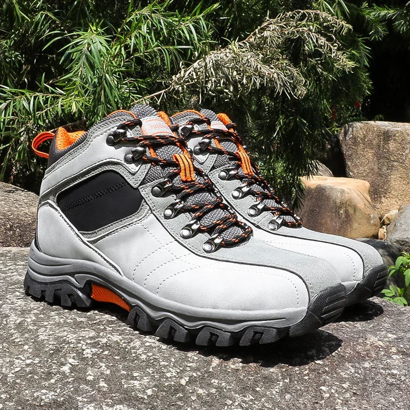 Professional Hiking Shoes for Men Leather Trekking Boots Outdoor Sneakers Male Camping Hunting Mens Tactical Ankle