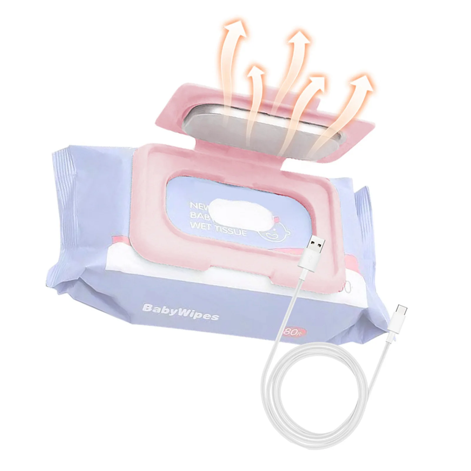 Baby Wipe Warmer Portable Baby Wet Wipes Warmer Heater USB Powered Perfect for Traveling Wipes Warmer for Babies