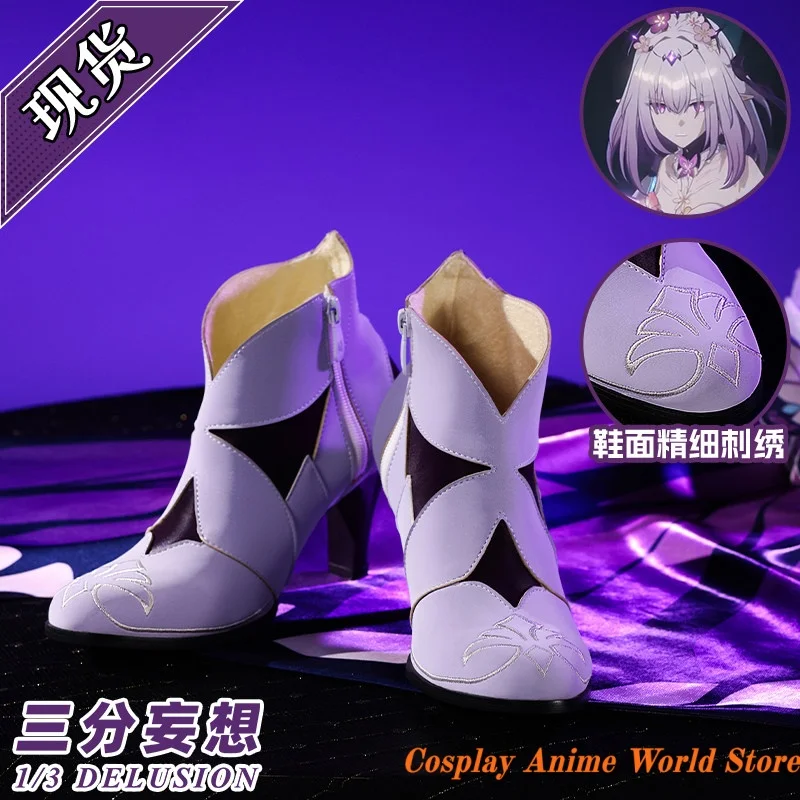 

В наличии: Косплей-туфли Castorice для Mihoyo Honkai Star Rail, женские туфли на высоком каблуке для Хэллоуина и фестивалей