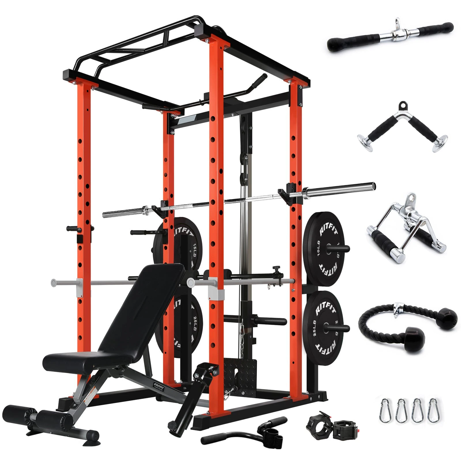 Commercial  Multi-function Power Cage Home Gym with Pulldown System Squat Rack Strength Training Machine Sport Fitness - view 2