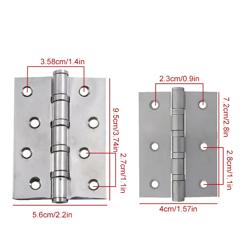 10 قطعة باب الخشب مع ثقب مفصلات حديدية سميكة 3.9in و 5.24in خزانة الباب المفصلي اكسسوارات لحام مادة الحديد باب الرياح #6