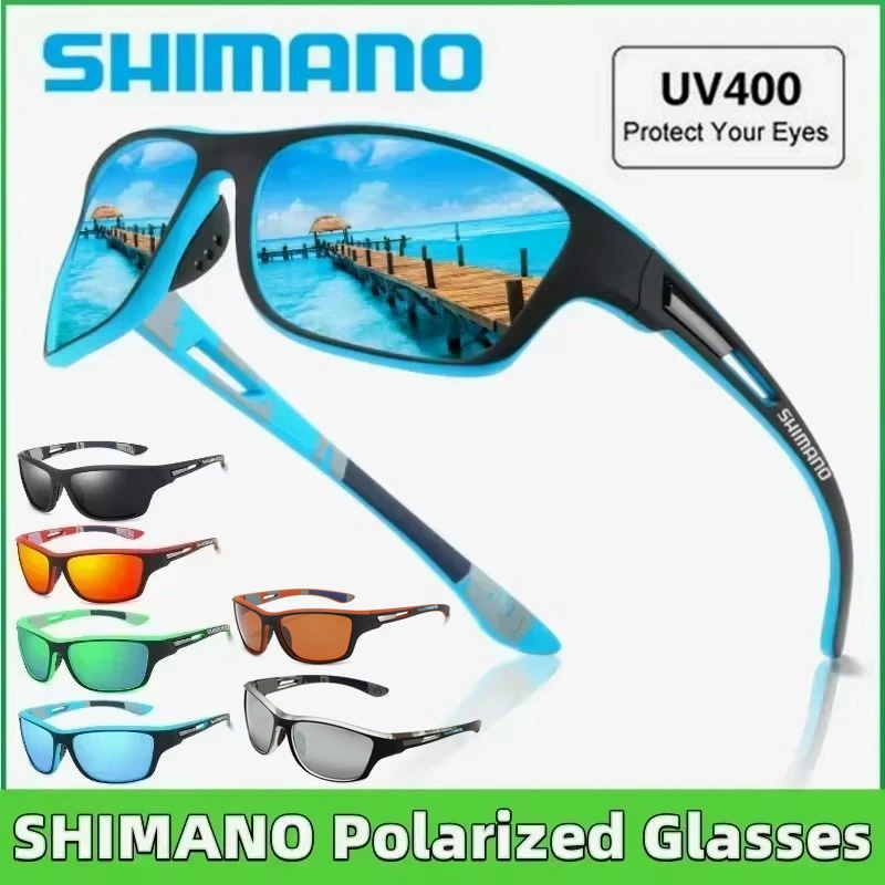 Shimano-Lunettes de soleil polarisées HD pour hommes et femmes, Sports de plein air, Mode