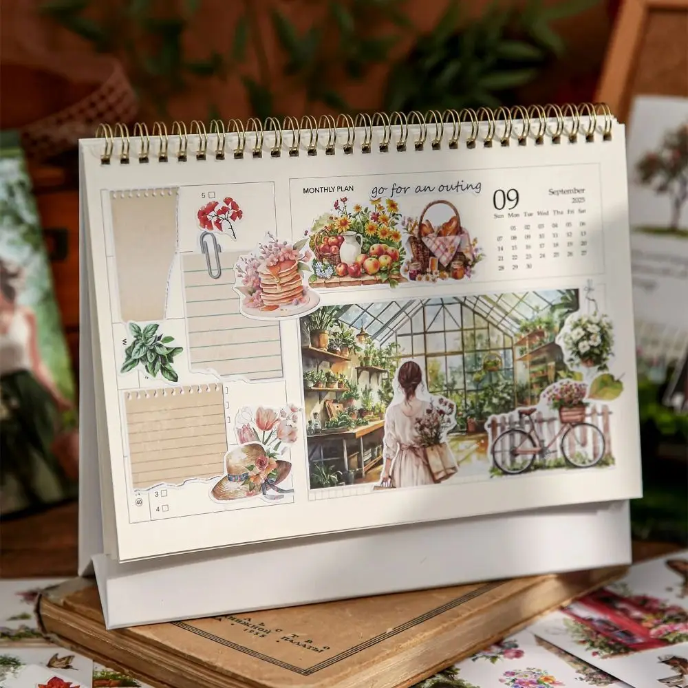 20Sheets/book Sticker Book Handbooks DIY Large Size Flower Character Stickers Scrapbooking Decor Beautiful PET Stickers Set