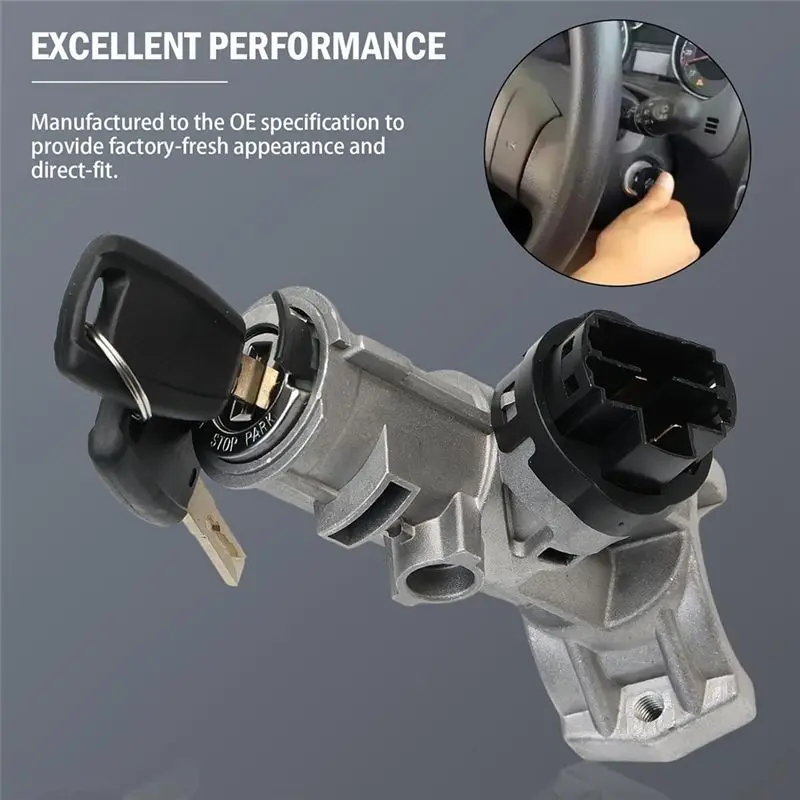 Ignition Starter Switch Cylinder Housing Assembly With Keys 8XL669WERA For Dodge Ram Promaster 1500 2500 3500 2014-2019 view 4