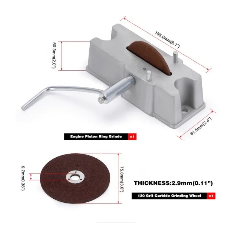 

For Modified Truck Grinding Piston Ring Machine Hand-Crank Piston Ring Clearance Grinding Machine Tools