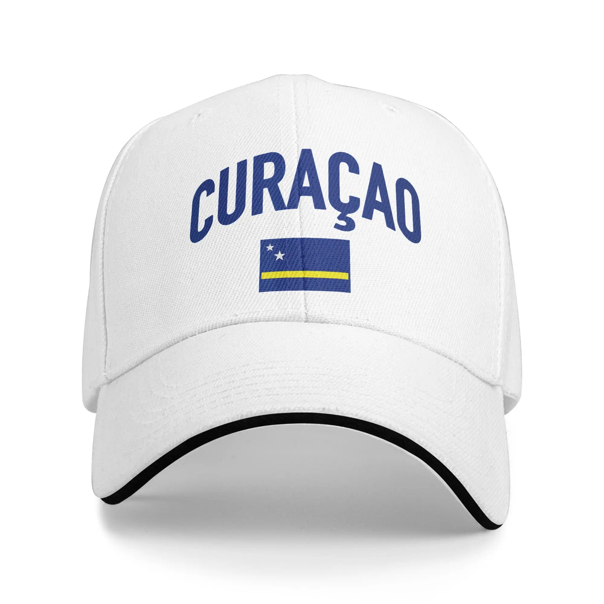 Czapka z daszkiem Curacao Football Golf Merch Stylowa Czapka Przeciwsłoneczna Dla Mężczyzn Kobiet Golfowa Nakrycie Głowy Regulowana
