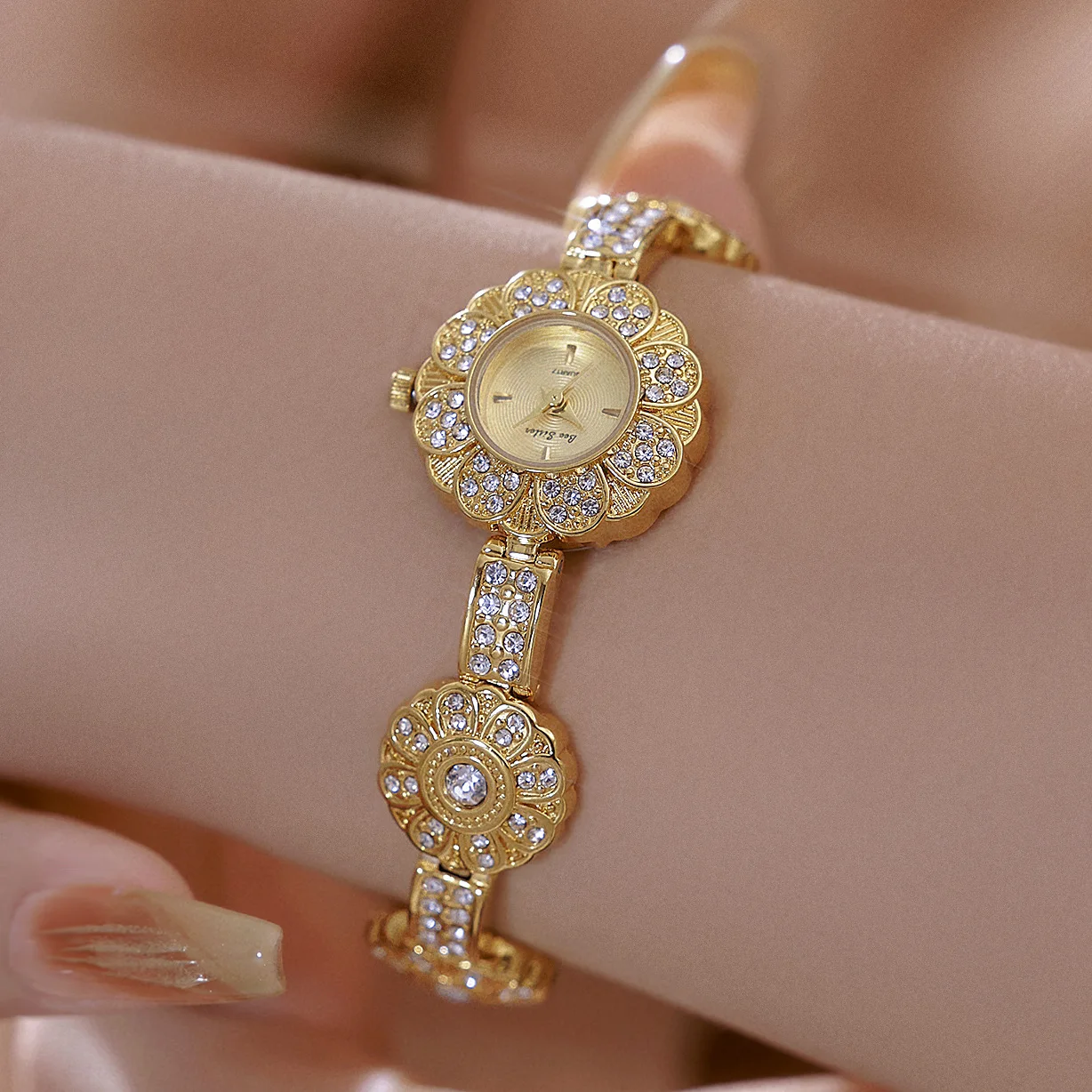 

A gorgeous and exquisite floral bracelet watch with a classic vintage feela highend luxury women's watcha perfect gift for women