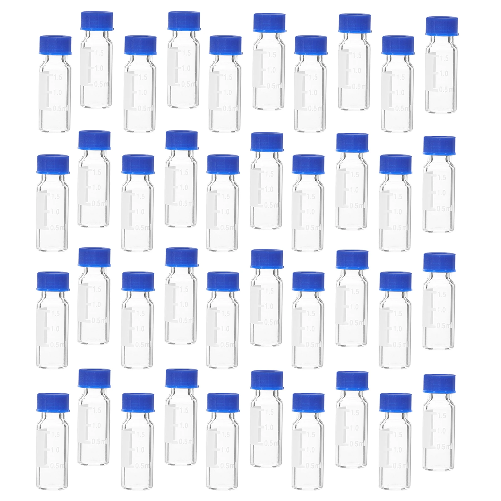 

100 Pcs Vial Mini Small Clear Bottles Lab Jars with Lids Diffuser Glass Vials Empty Tiny Sample