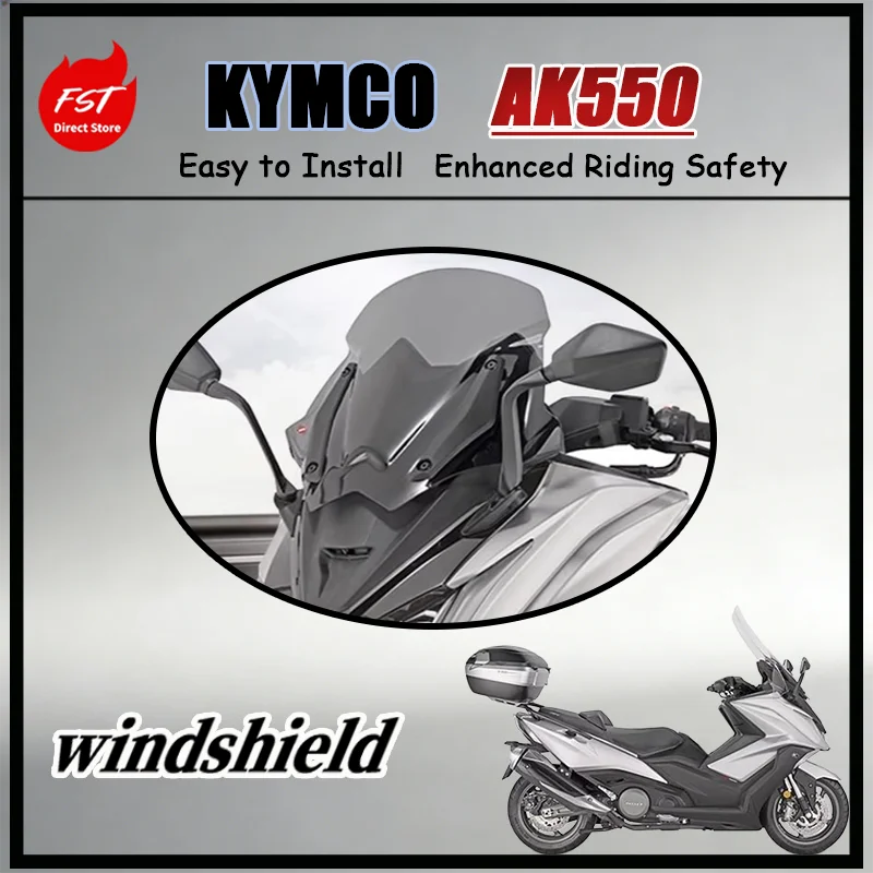FOR KYMCO AK550 Sport Wind Deflector Aftermarket Clear Windscreen Racing Design OEM Perfect Fit Imported