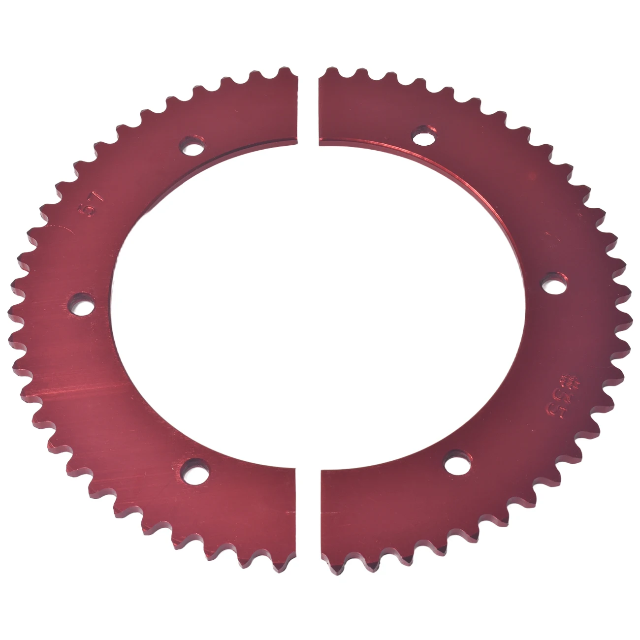 Red Go Kart 57 Teeth Split Sprocket Adapter Sprocket For Universal Mini Bike