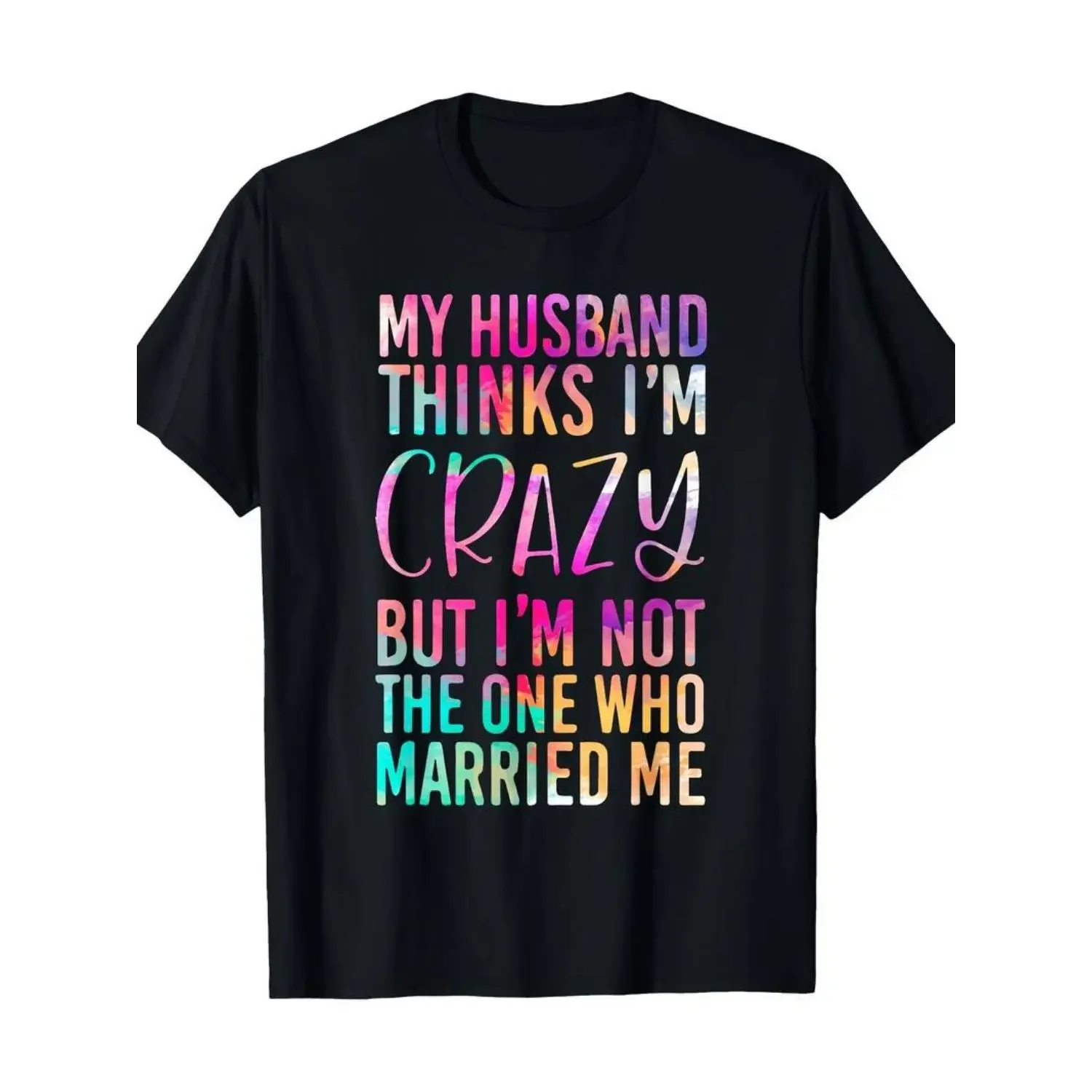 Cotton Husband Wife Couple Marriage Wedding Anniversary Married Me T-Shirt-100% Cotton