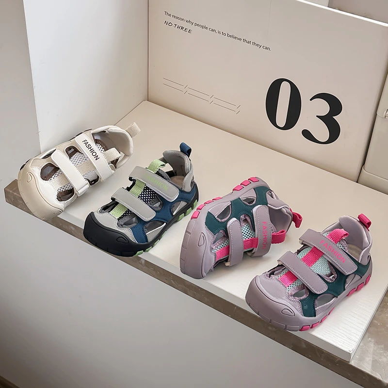 

Kids Sports Sandals Mesh Breathable Girls Tennis Shoes Soft Non-slip 2026 Summer New Children Casual Shoes Fashion Versatile