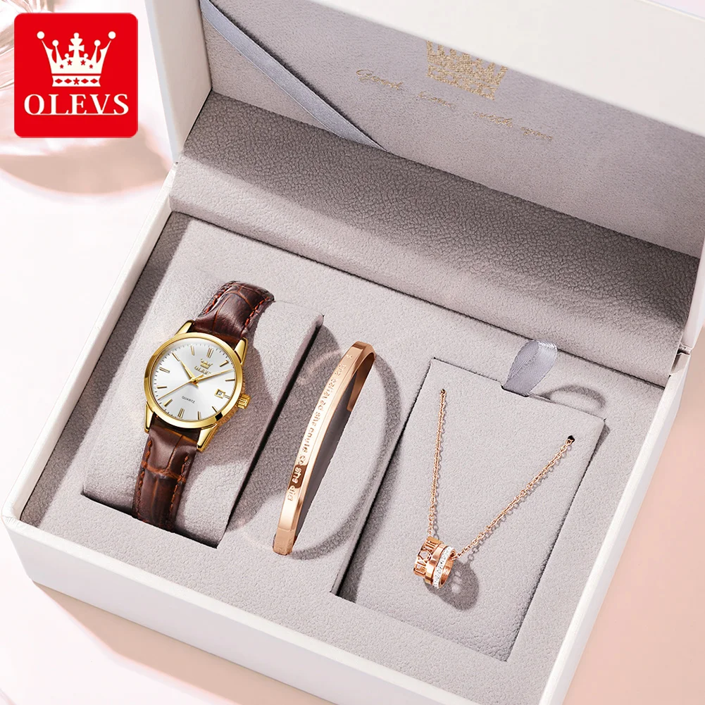 

OLEVS 6898 Elegant Woman Watches Waterproof Original Quartz Watch For Women Calendar Luminous Top Brand Ladies Dress Hand Clock