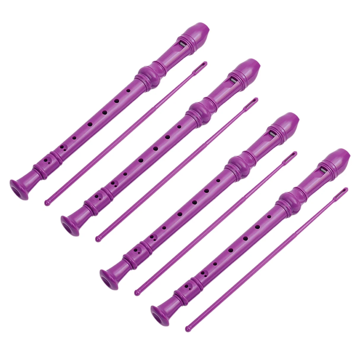 Purple ABS Recorder 8-Hole Treble 8-Hole Children'S Entry-Level Flute Instrument for Beginners