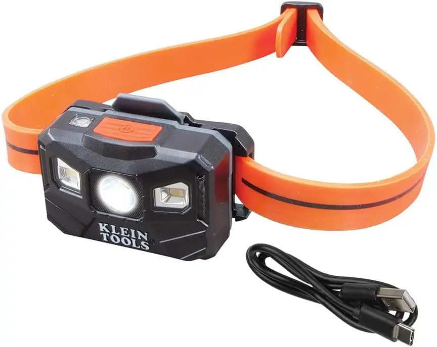 

56064 Rechargeable LED Headlamp, 400LM, Silicone Strap, All-Day Runtime for Work, Running, Hiking, Camping