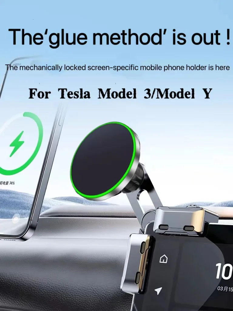 Per il nuovo Tesla Model3 Highland Model Y supporto per telefono da auto supporto per schermo magnetico regolabile accessori per telaio di supporto